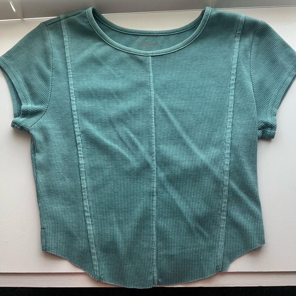 Arizona Jean Company Teal Crop Top